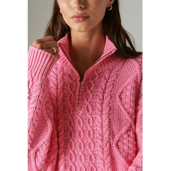 Lucky Brand Pink Cable Knit Sweater - Picture 4 of 15